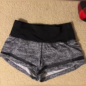 lululemon athletica Black and Gray Athletic Shorts
